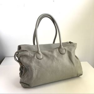 Rabeanco 'Granville' Gray Leather Shoulder Bag